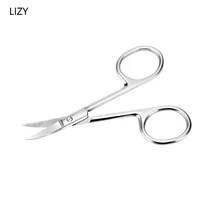 LIZY 3.5mm Thickness Eyelash Scissors Stainless Steel Small Scissors for Cuticula Scissors for Nails Manicure with A Curve 1