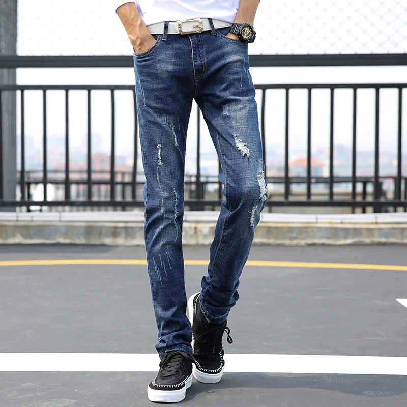 

Innovation Jeans Characteristics Teenager Vitality MEN'S Trousers Summer And Autumn New Style Cowboy Trousers Elasticity Health