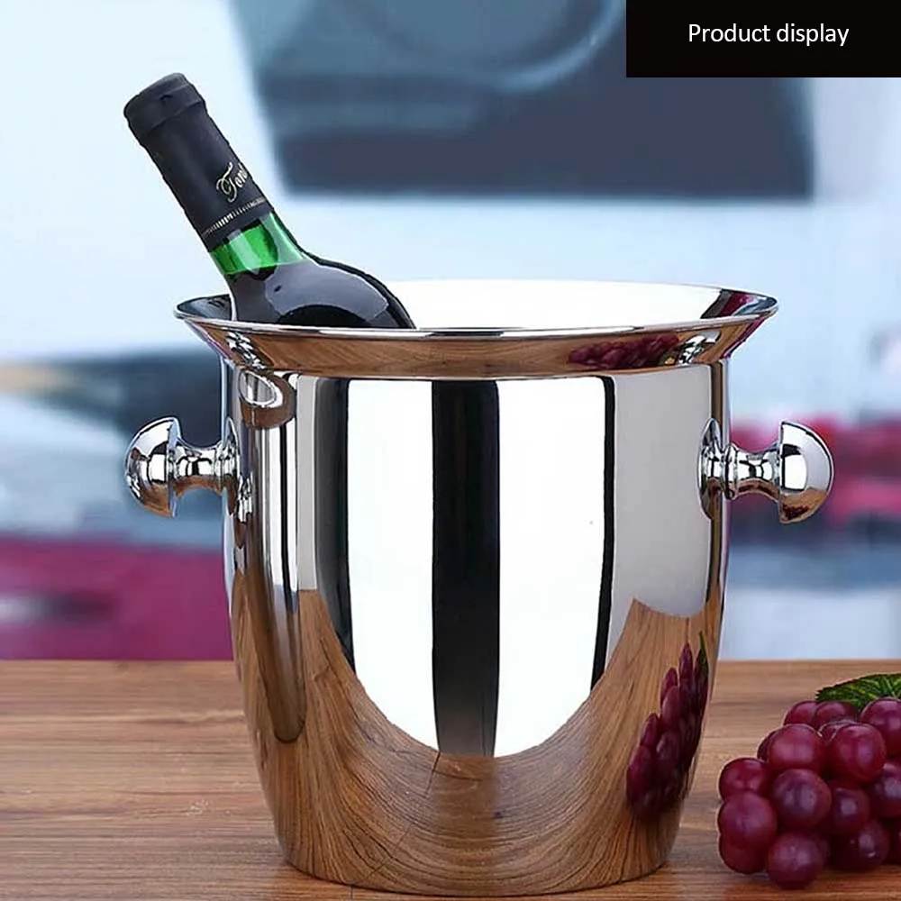 2L/5L нержавеющая сталь утолщенная красное вино ледяное ведро охладитель коробка утолщение шампанского ведро льда ведро вина охладитель для отеля бар 5