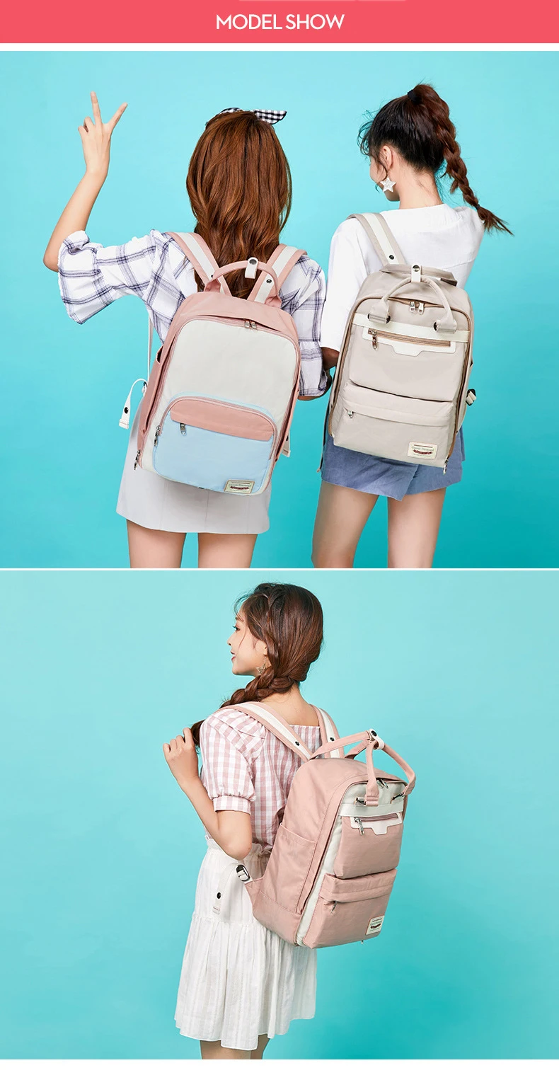 atinfor Brand Anti Theft Waterproof Nylon Backpack Girls College Student Laptop Bag Travel Shoulder Backpacks Children Book Bags