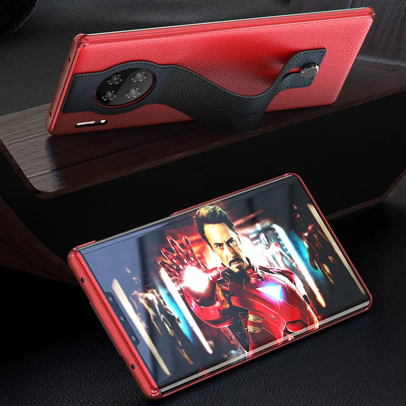 Для huawei mate 30 Pro чехол из натуральной кожи чехол для ремня для huawei mate 30 чехол Роскошный держатель Подставка для бизнес телефона mate 30 pro