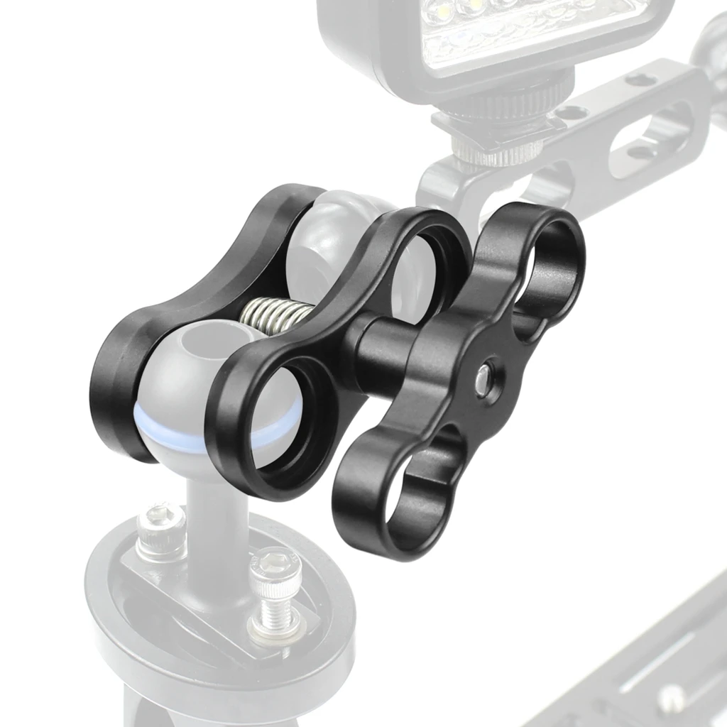 Universal 1`` Ball Clamp Clip Mount Joint Connector for Underwater Light Arm