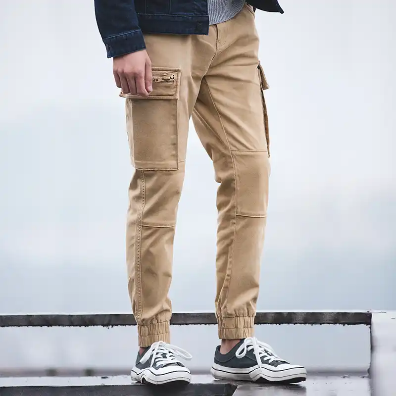 blue khaki joggers