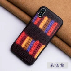 Воловья кожа цветной рисунок чехол для телефона для IPhone X XS Max XR для Apple 5 5S SE 6 6S 7 8 Plus защитный чехол для телефона - Цвет: Purple
