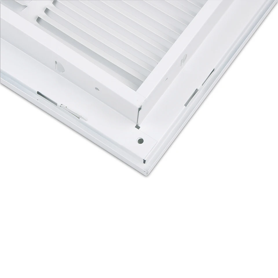 W1" x H24" стальной вентиляционный фильтр обратная вентиляционная решетка вентиляционная крышка белое порошковое покрытие с рамкой потолок и боковая крышка