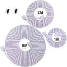 4Pin Extension Wire Cable Cord Connector RGB 5050 3528 LED Strip Light connecotr with Needle for RGB LED Strip Light 1m 2m 5m