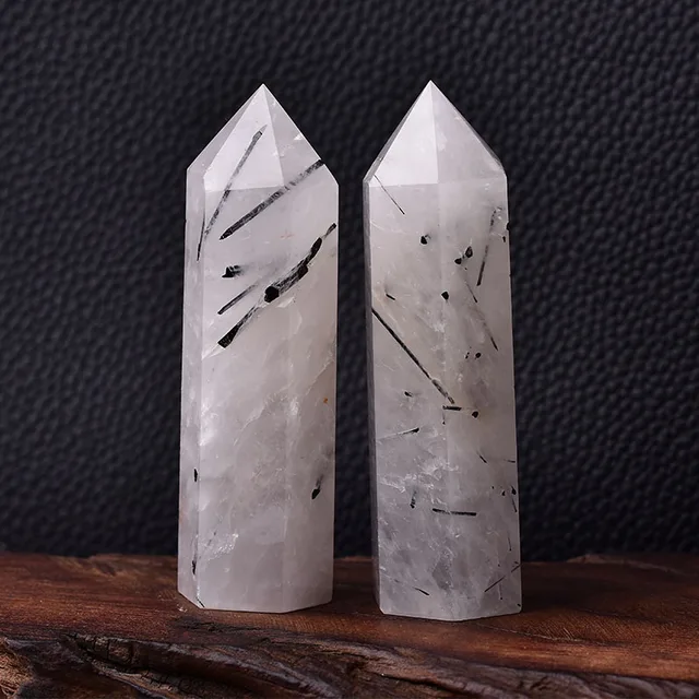 30 Color Natural Stones Crystal Point Wand Amethyst Rose Quartz Healing Stone Energy Ore Mineral Crafts Home Decoration 1PC Tourmaline