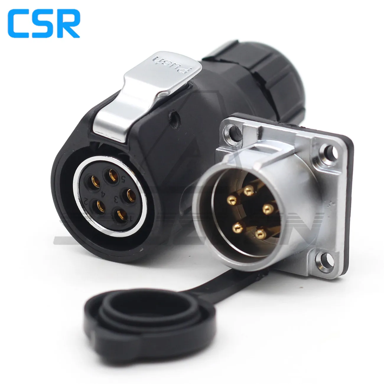 XHP20 , 2 3 4 5 6 7 8 9 10 12 Pin Waterproof Connector Square Panel Mount Connectors  IP65 Plug And Socket