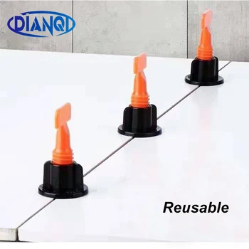 

50pcs/Set Reusable Tile Leveling System Level Wedges Tile Spacers for Flooring Wall Tile Leveling System Kit For Construction