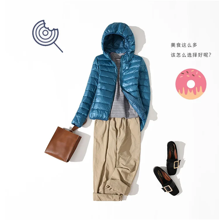 Autumn And Winter New Style Thin Autumn down Jacket Hooded Short Casual Large Size Korean-style Women’s Coat Wholesale 18002