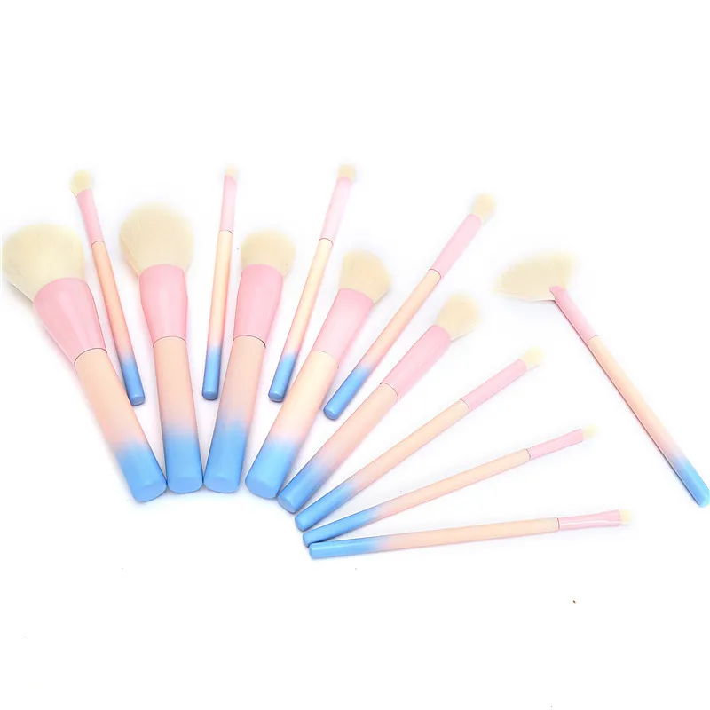 

12 Multi-functional Makeup Brush Gradient Color Eyeshadow Brush Powder Foundation Brush Beauty Tool Beginners