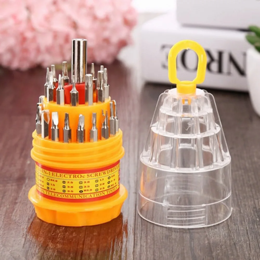 OUTAD 31-in-1 Screwdriver Set with Magnet Heavy-duty Steel Screwdriver Combination DIY Repair Kit Multi-function Hardware Tools
