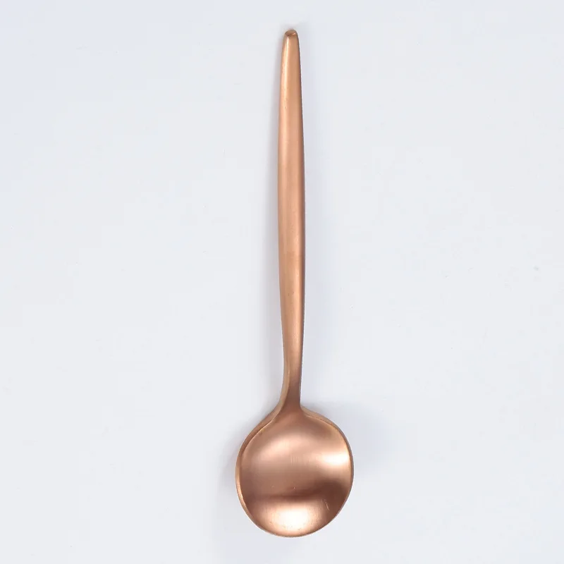 RoseGold big spoon Горячее розовое золото столовая посуда 304 прибор из нержавеющей стали западные столовые приборы кухонная посуда вилка нож Совок столовые приборы - Цвет: RoseGold big spoon