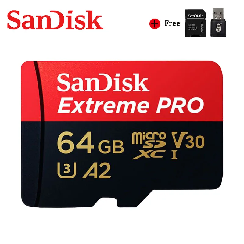 SanDisk Extreme Pro Micro SD карта 128 Гб 64 ГБ 32 ГБ 256 Гб 400 Гб U3 V30 4K карта памяти флэш-карта Microsd SD/TF карта для телефона