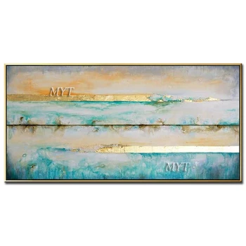 

Newest Gold Canvas Art Abstract Hand-painted Wall Art Gold Abstract Pictures Handmade Oil Paintings Art For Living Room Decor
