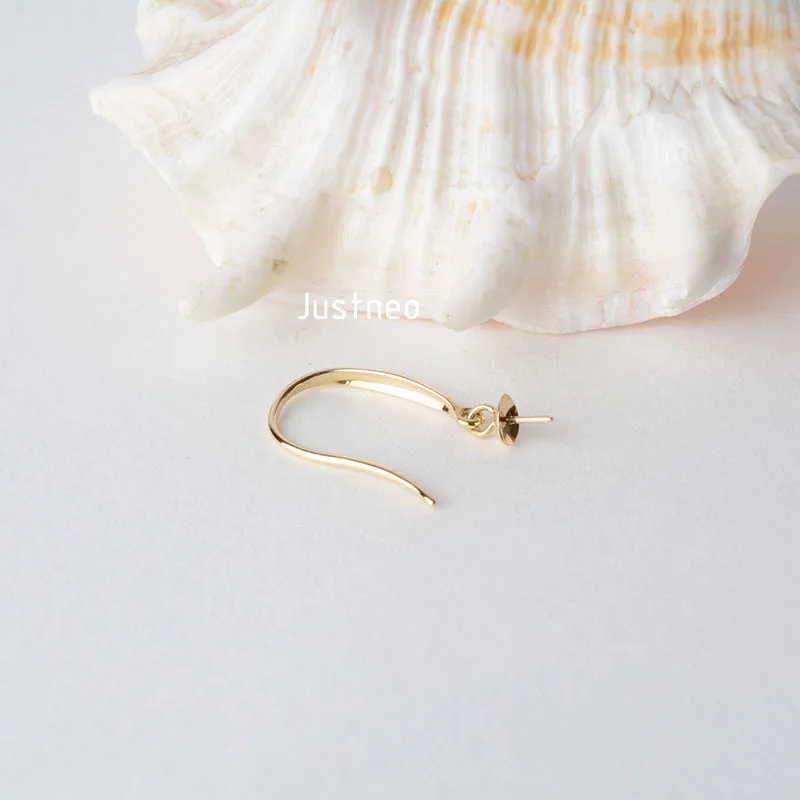 18k黄金耳钩带珠盘 (2)