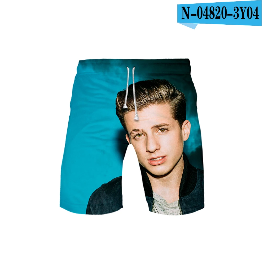 Шорты с принтом Charlie Puth мужские летние модные повседневные Мягкие Шорты по колено Harajuku Лидер продаж - Цвет: Золотой