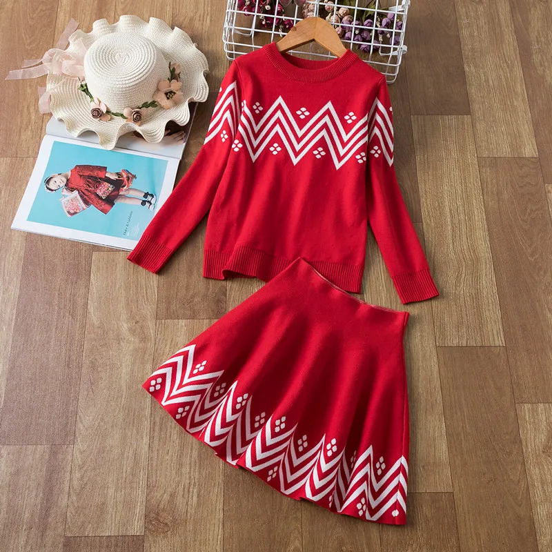 Рождественское праздничное платье для девочек От 3 до 8 лет детей Сезон осень-зима