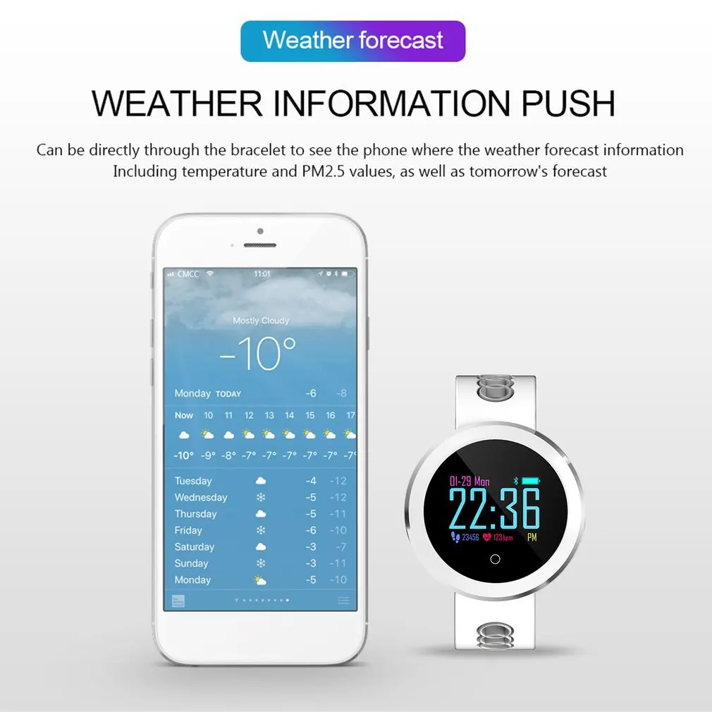 Q8PRO Smart Band Heart Rate Monitor Remote Camera IP68 Waterproof Fitness Pedometer Sedentary Reminder Sports Wristband