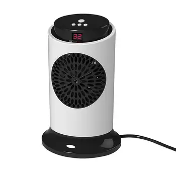 

220V 900W Mini Electric Space Heater Ceramic Heating Fan LED Display Remote Control Desktop Heating For Home Office Fan Heater