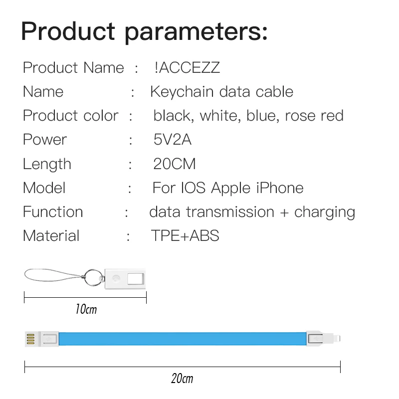 ACCEZZ 3 в 1 брелок освещение зарядное устройство для iPhone 8 7 6 XS MAX X 2A мини Powerbank Портативный usb зарядный шнур короткий провод кабель