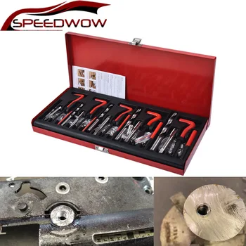 

131Pcs Engine Block Restoring Damaged Thread Repair Tool Kit M5 M6 M8 M10 M12 Professional Car Repair Tools Coarse Crowbar