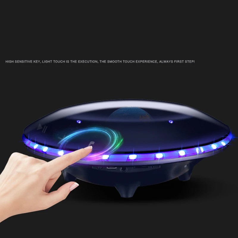 Лучшая Магнитная левитирующая 3D Лунная лампа 360 Вращающаяся креативная Bluetooth аудио Настольная лампа Ночной светильник сабвуфер USB прикроватная лампа EU