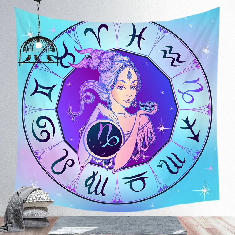 

Twelve Constellations Tapestry Digital Printing Decorative Tapestry Wall Background Tapestry Wholesale Art Tapestry Wall Decor