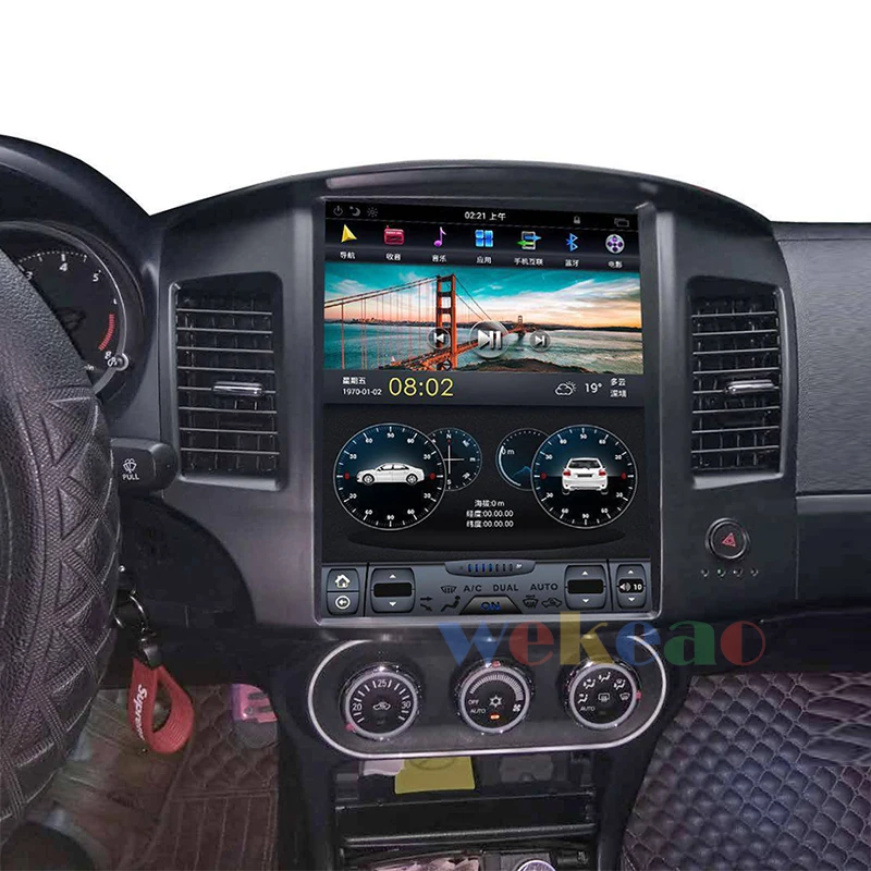 Wekeao вертикальный экран Tesla style 12,1 ''Android 8,1 Автомобильный мультимедийный Dvd навигатор для Mitsubishi Lancer Grand 2010- 4G