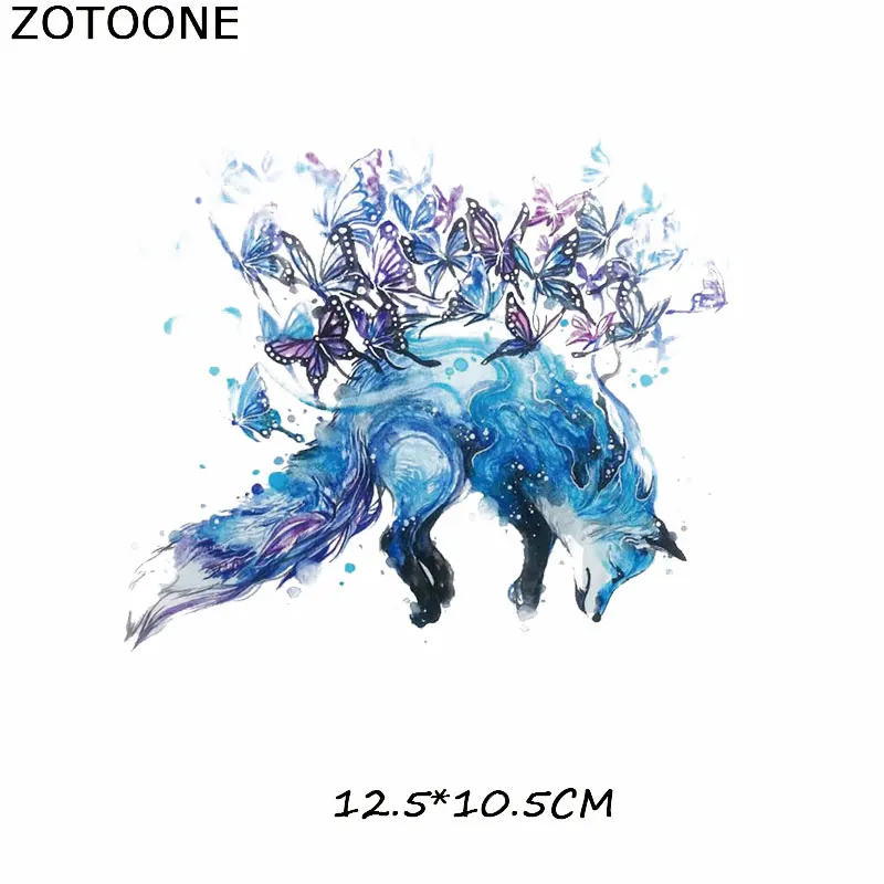 287 ZOTOONE живопись тушью животные гладить на передачу полосатые наклейки на одежду DIY Термоаппликации моющиеся приложения термо-Стикеры для одежды - Цвет: 287