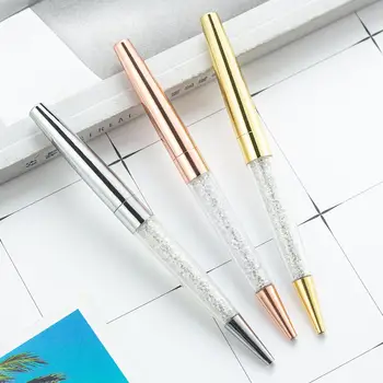 

3pcs Diamond Crystal Ballpoint Ring 0.7mm Wedding Office Ballpoint Pen Girls Gift Writing Office Supplies Stationery
