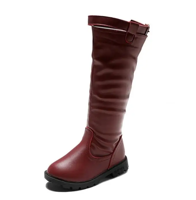 

2019 New Winter Children Shoes PU Leather Waterproof Martin Boots Kids Snow Boots Brand Girls Long Rubber Boots Fashion Sneakers