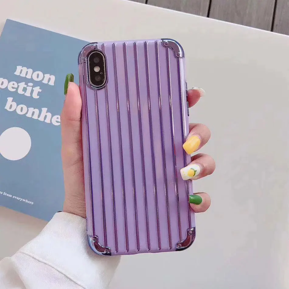 Fashion Trunk Stripe Phone Case For iphone XS Max case for iphone XR X XS 6 6S 7 8 Plus TPU Soft Silicone Back Cover Case 20pcs