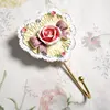 Heart-shaped Painted Single Wall Hook, Resin Rose Hanger, Gold, Home Decoration 3