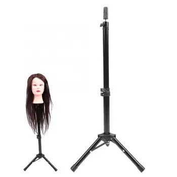 

Wig With Stand Stainless Steel Hairdressing Training Wig Mold Stand Bracket Tripod Mannequin a