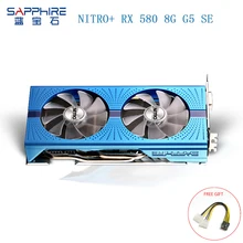 Видеокарта SAPPHIRE AMD NITRO+ RX580 8GB GDDR5 256bit, игровая видеокарта RX580, настольный ПК для игр, используемые карты Deaktop