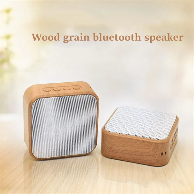 

Wood Grain Portable Wireless Speaker Vintage With Mic Support TF Card Mini Bluetooth Loudspeaker FM Radio For Mobile PhoneF4028
