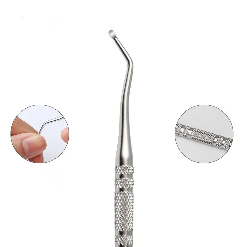 1Pc Professional Ingrown Toe Nail Lifter Correction Double Head Nail File Tool Foot Nail Care Hook Dirt Cleaning Spoon Manicure