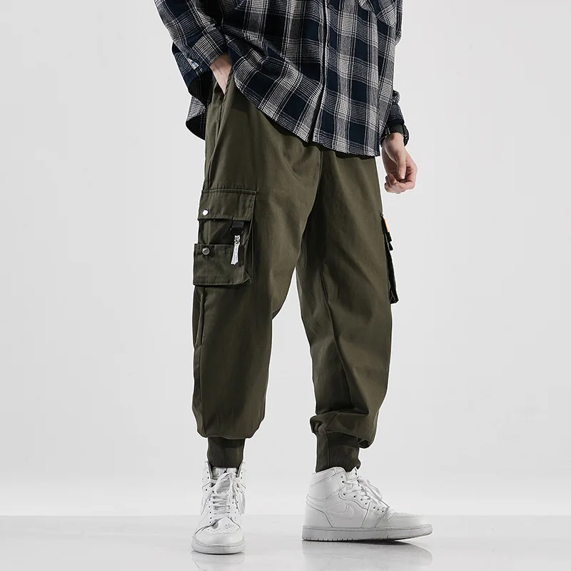 

2020 Spring New Style Japanese-style Cotton Loose And Plus-sized Bib Overall Harem Pants Ankle Banded Pants
