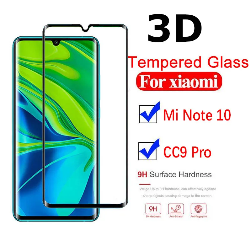 3D закаленное стекло для Xiaomi mi Note 10 mi CC9 Pro защита экрана полное покрытие для Xiaomi mi CC9 Pro изогнутое защитное стекло