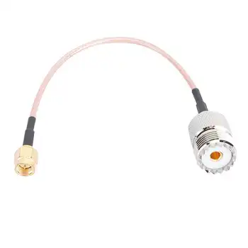 

2pcs SMA Male to UHF SO-239 Female Coaxial Adapter Cable Antenna Converter 15cm