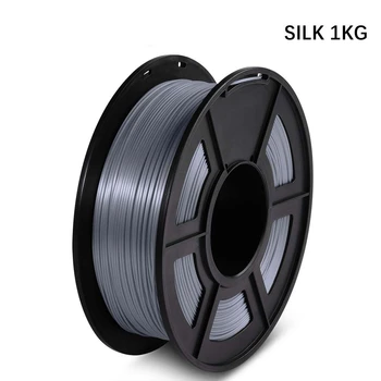 

Silk Filament 1KG For 3D Printers Filament PLA GREY Shiny surface Silk Texture Refills Biodegradable Material