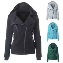 S-4XL, 12 цветов, осенне-зимние женские толстовки на молнии с длинным рукавом, теплые женские толстовки для скейтбординга, женская одежда размера плюс, плотная верхняя одежда