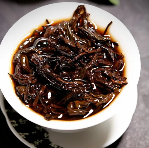 Китай Высокие горы древние деревья золотой бутон приготовленный Пу эр чай А + 100 г