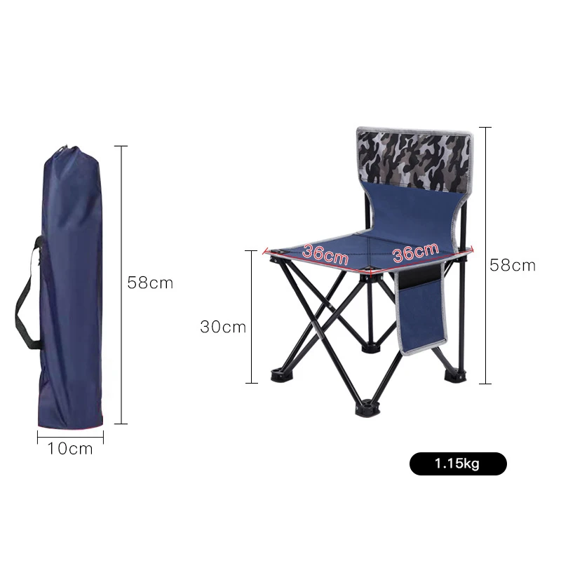 Portable Travel Folding Chair Ultralight High Load Outdoor Camping Chair for Beach Hiking Picnic Seat Fishing Tool Fold Chair 