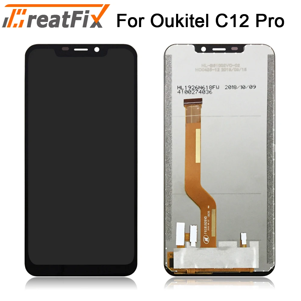 OUKITEL C12 PRO ЖК-дисплей+ сенсорный экран протестированный ЖК-дигитайзер стеклянная панель Замена для OUKITEL C12 PRO - Цвет: Original New