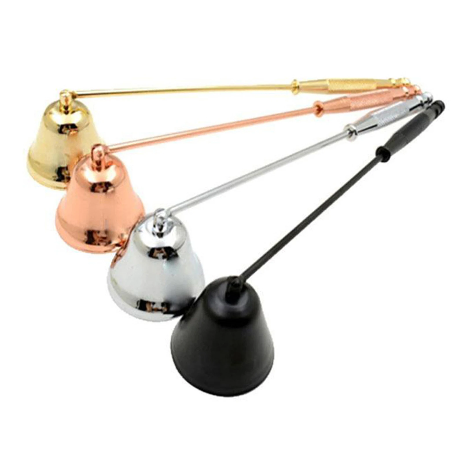 Convenient Bell-shaped Candle Fire Extinguisher Vintage Stainless Steel Household Banquet Candle Extinguisher Handle