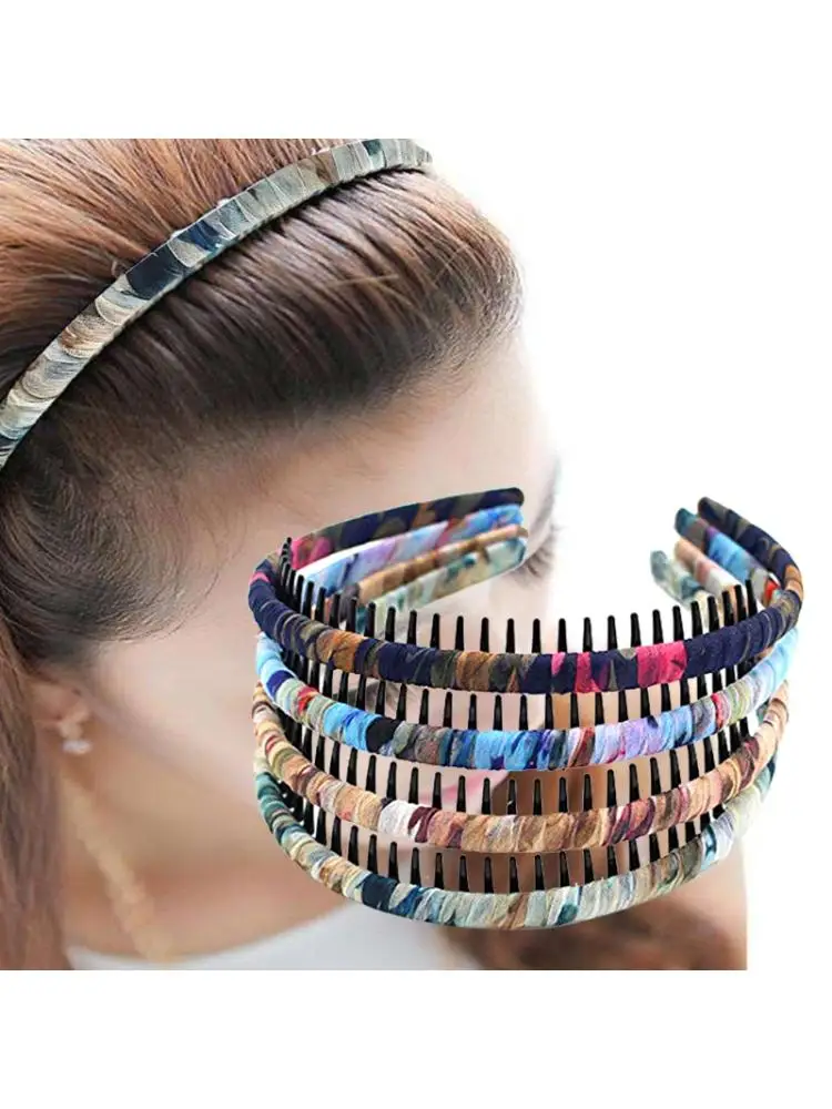 4 шт./компл. женский корейский стиль модный обруч для волос с зубчатой шелковой