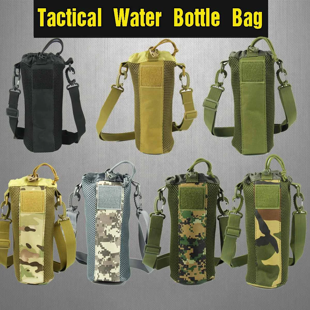 На открытом воздухе Molle бутылка для воды сумка нейлоновая тактическая бутылка для воды сумка Военная Molle пакет походные скалолазание кемпинг чайник сумки