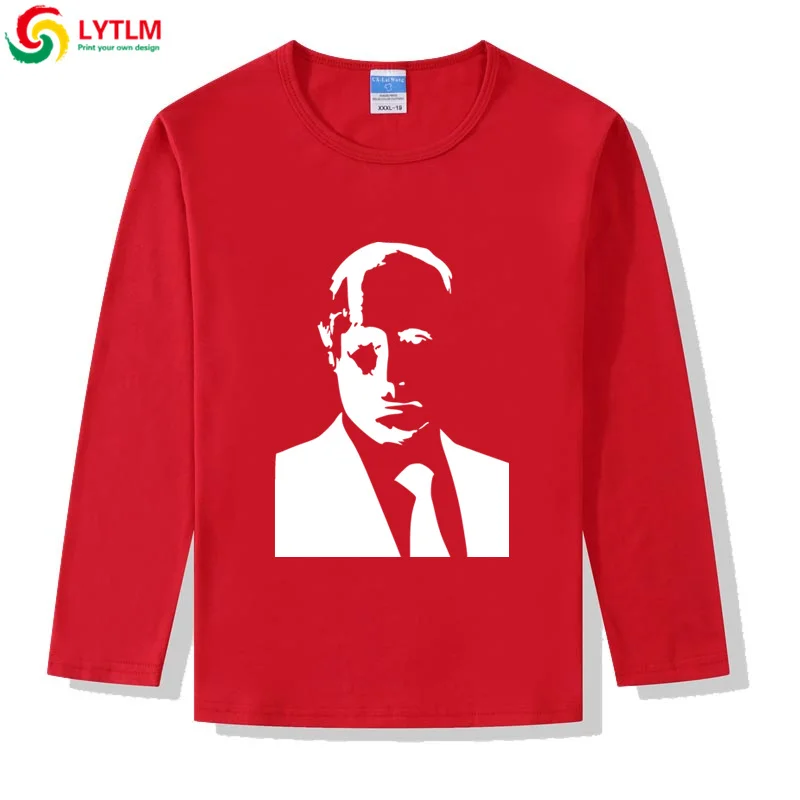 LYTLM Brand T-shirt Baby Vladimir Putin Boys T Shirt Long Sleeve Funny Winter Tops for Kids Roupa Infantil Menina Baby T Shirts - Color: CX LYCRA Red